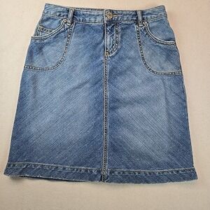 Banana Republic Women's Medium‎ Blue Denim Vintage Mini Jean Skirt Size 4